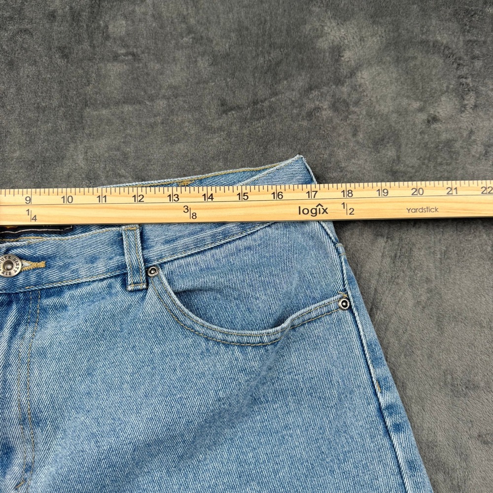Vintage Route 66 Relaxed Fit Denim Shorts Mens 36 Light Wash Blue Cotton Kmart - Picture 2 of 12